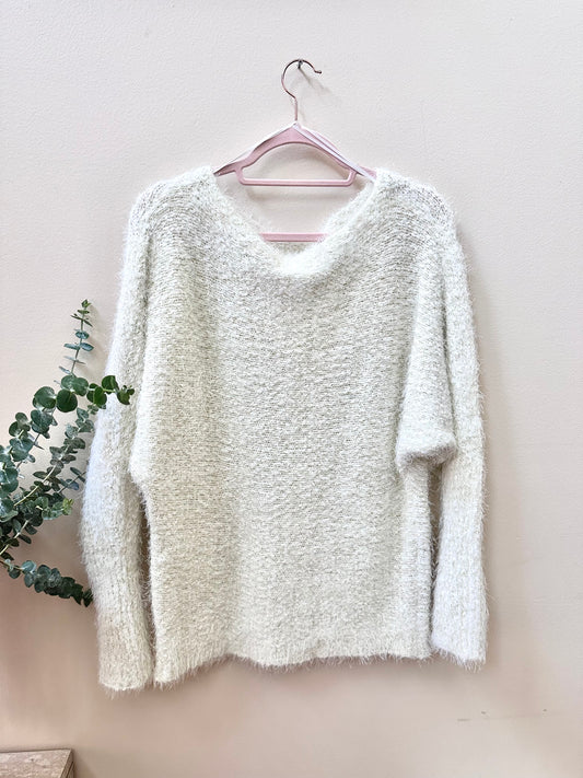 Fuzzy Dolman Sleeve Sweater